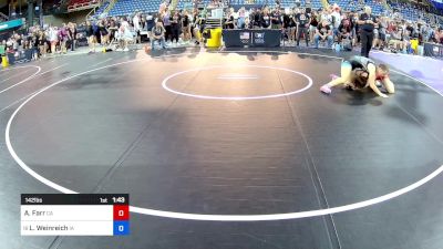 142 lbs Round Of 64 - Amber Farr, CA vs Lily Weinreich, IA