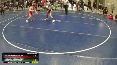 110 lbs Quarterfinal - Jackson Blakesley, Champions Wrestling Club vs Madden Hernandez, Sublime Wrestling Academy