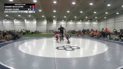 105 lbs Cassidy McCallister, Iowa vs Brianna Palmer, North Carolina Blue