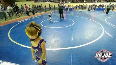 43 lbs Round Of 16 - Loxus Farley, Chickasha Youth Wrestling vs Winston Bolay, Perry Wrestling Academy