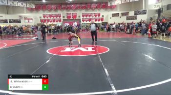 40 lbs Cons. Round 2 - Lightning Whiterabbit, Coon Rapids MatBandits vs Collin Quam, NLS (New London/Spicer)