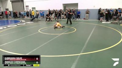 110 lbs Rr3 - Rebekah Carmichael, Bethel Freestyle Wrestling Club vs Aubrianna Wilde, Bethel Freestyle Wrestling Club