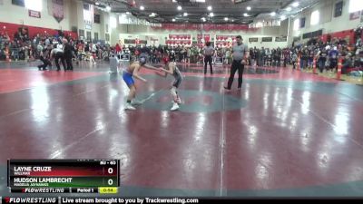 60 lbs Cons. Round 2 - Layne Cruze, Willmar vs Hudson Lambrecht, Madelia Jayhawks