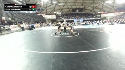 Girls 4A 155 lbs Cons. Round 1 - Andraia Laubach, Cascade (Everett) (Girls) vs Syia Strohauer, South Kitsap (Girls)