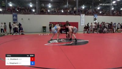 125 kg Quarterfinal - Lucas Stoddard, West Point Wrestling Club vs Logan Shephard, Buffalo Valley Regional Training Center