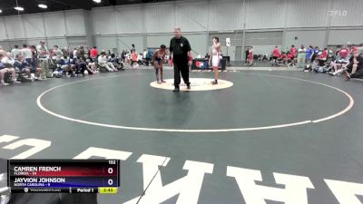 132 lbs 2nd Wrestleback (16 Team) - Camren French, Florida vs Jayvion Johnson, North Carolina