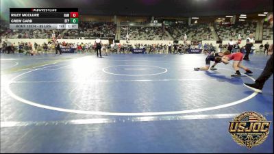 85 lbs Semifinal - Riley Mcclure, Raw Wrestling Club vs Crew Card, Tulsa Blue T Panthers