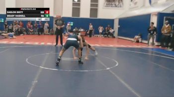 126 lbs Cons. Round 3 - Brady Haskell, Phillips Academy vs Daelon Britt, Bishop McCort