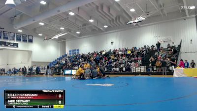 106 lbs 7th Place Match - Keller Broussard, St. Patrick`s High School vs Jake Stewart, Tupelo High School