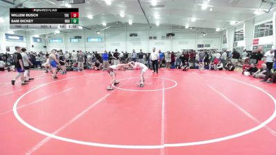 120 lbs Quarterfinal - Willem Busch, The Asylum Black-HS vs Sam Dickey, Indiana Outlaws White-HS