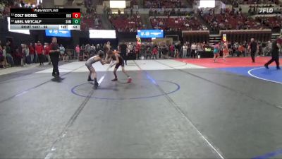 66 lbs Cons. Round 3 - Colt Morel, Choteau Wrestling vs Abel Metcalf, Forsyth Wrestling Club