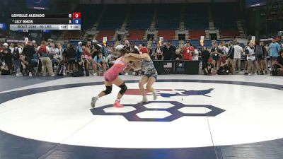 95 lbs Cons. Quarters - Leivelle Alejado, Hawaii vs Lily Enos, Illinois