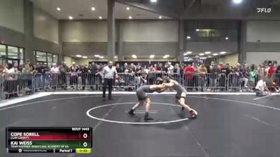 85 lbs Semifinal - Cope Sorell, Clay County vs Kai Weiss, Team Hammer Wrestling Academy Of KS