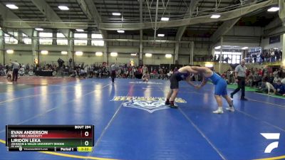 285 lbs Cons. Semi - Liridon Leka, Johnson & Wales University (Rhode Island) vs Evan Anderson, New York University