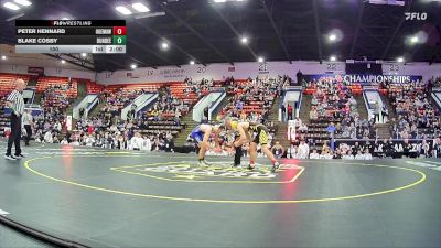 150 lbs Quarterfinals (8 Team) - Blake Cosby, Dundee HS vs Peter Hennard, Ogemaw Heights HS