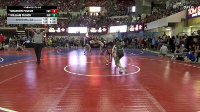 94 lbs Champ. Round 1 - Grayson Fulton, Colstrip Wrestling Club vs William Tusick, Ennis Wrestling Club