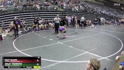 58 lbs Round 2 (4 Team) - Kinley Pederson, Minnesota Storm Blue vs Kazy Gilson, Kansas Lavender Gecko