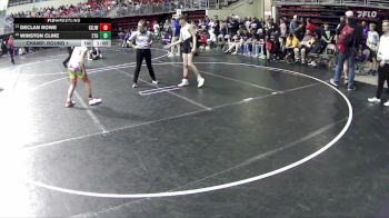 120 lbs Champ. Round 1 - Declan Rowe, Central City JR. Wrestling vs Winston Cline, 2TG