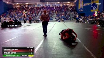 126 lbs Champ. Round 1 - Trevor Copes, Caesar Rodney vs Jayden Sanchez, Don Bosco Prep