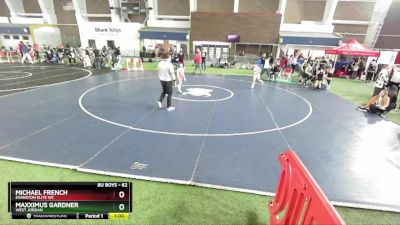 62 lbs Cons. Round 3 - Michael French, Evanston Elite WC vs Maxximus Gardner, West Jordan