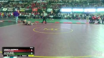 G - 107 lbs Cons. Round 2 - Jessica Sherrick, Roundup Hs Girls vs Alyvia Ruiz, Billings West Girls