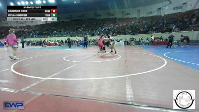 120 lbs Consi Of 16 #1 - Kadence Pate, Comanche MS vs Kylah Gower, Shawnee Wrestling