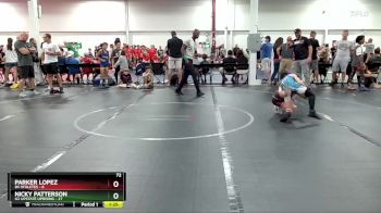 72 lbs Round 1 (6 Team) - Nicky Patterson, U2 Upstate Uprising vs Parker Lopez, 84 Athletes