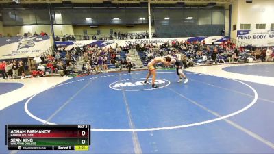 184 lbs Cons. Round 1 - Sean King, Wheaton College vs Adham Parmanov, Harper College