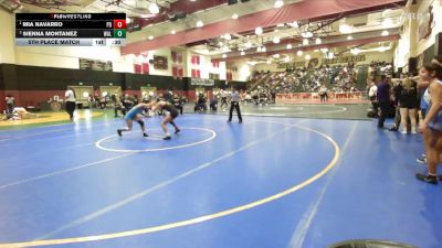 100 lbs 5th Place Match - Sienna Montanez, Walnut vs Mia Navarro, Palm Desert