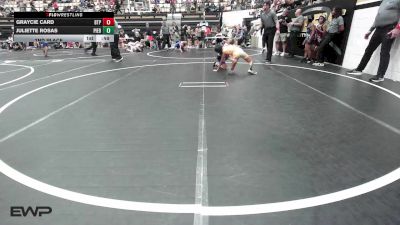 70-74 lbs 2nd Place - Graycie Card, Tulsa Blue T Panthers vs Juliette Rosas, Piedmont