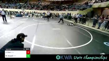 55 lbs Semifinal - Jewel Vice, Hinton Takedown Club vs Marleigh Howell, Poteau Youth Wrestling Academy