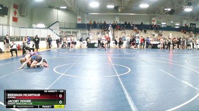 125 lbs Champ. Round 2 - Jacoby Moore, Hobart Wrestling Club vs Brennan McArthur, Oxford