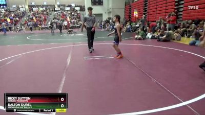 85 lbs Cons. Round 2 - Ricky Sutton, Auburn Takedown vs Dalton Durel, Andalusia Mat Bully`s