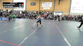 126 lbs Round Of 16 - Max Hammerstrom, Milford NH vs Logan Medeiros, Barrington
