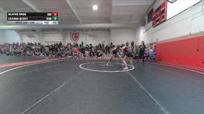 140 lbs Cons. Round 4 - Lilyana Scott, Bloomfield vs Blayke Hess, Bear River