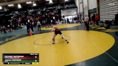 157 lbs Cons. Round 2 - Joshua Wisthoff, Holly vs Zachary Waterman, Aurora Wrestling Club