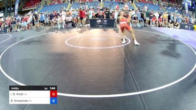 144 lbs Rnd Of 32 - Dimitri Kizer, OK vs Reid Grossman, PA