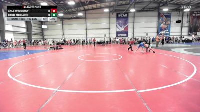 100 lbs Quarterfinal - Cale Wimberly, FL vs Cash Mcclurg, CA