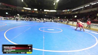 215 lbs Quarterfinal - Micah Dobson, Yuma Catholic vs Roman Corral, Tuscon Badgers