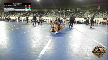 130 lbs Final - Zaylee Ballard, Team Conquer Wrestling vs Layla Brown, Standfast