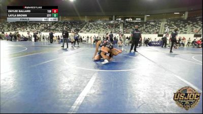 130 lbs Final - Zaylee Ballard, Team Conquer Wrestling vs Layla Brown, Standfast