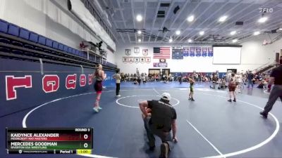 94 lbs Round 3 - Kaidynce Alexander, Moorcroft Mat Masters vs Mercedes Goodman, Riverton USA Wrestling