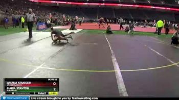 Girls - 100 lbs Champ. Round 1 - Ariana Krueger, Grand Blanc HS vs Maria Stanton, Almont HS