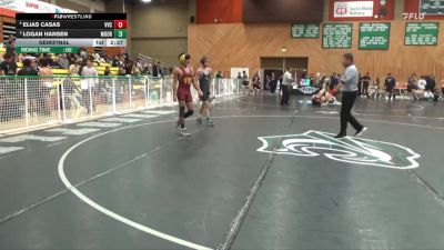 125 lbs Semifinal - Logan Hansen, Moorpark College vs Elias Casas, Victor Valley College