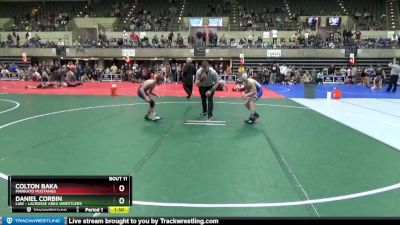 85 lbs Champ. Round 1 - Daniel Corbin, LAW - Lacrosse Area Wrestlers vs Colton Baka, Mankato Mustangs