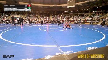 110 lbs Consi Of 8 #1 - K`Myla Grate, Betterman Elite vs Savannah Watts, Big Game Wrestling Club