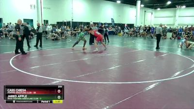 215 lbs Round 4 (8 Team) - Jared Apple, Head Hunters Wrestling Club vs Cass Chiesa, Foxfire Wrestling Club