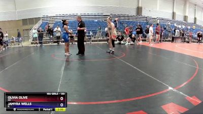 130 lbs Cons. Round 3 - Olivia Olive, OH vs Jamyra Wells, IL