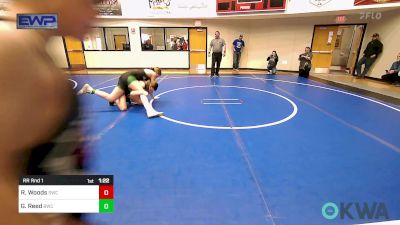 125-135 lbs Rr Rnd 1 - Riley Woods, Salina Wrestling Club vs Gipsee Reed, Brushy Wrestling Club