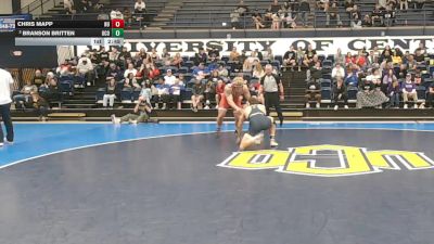 184 lbs Quarterfinal - Chris Mapp, Newman vs Branson Britten, Central Oklahoma